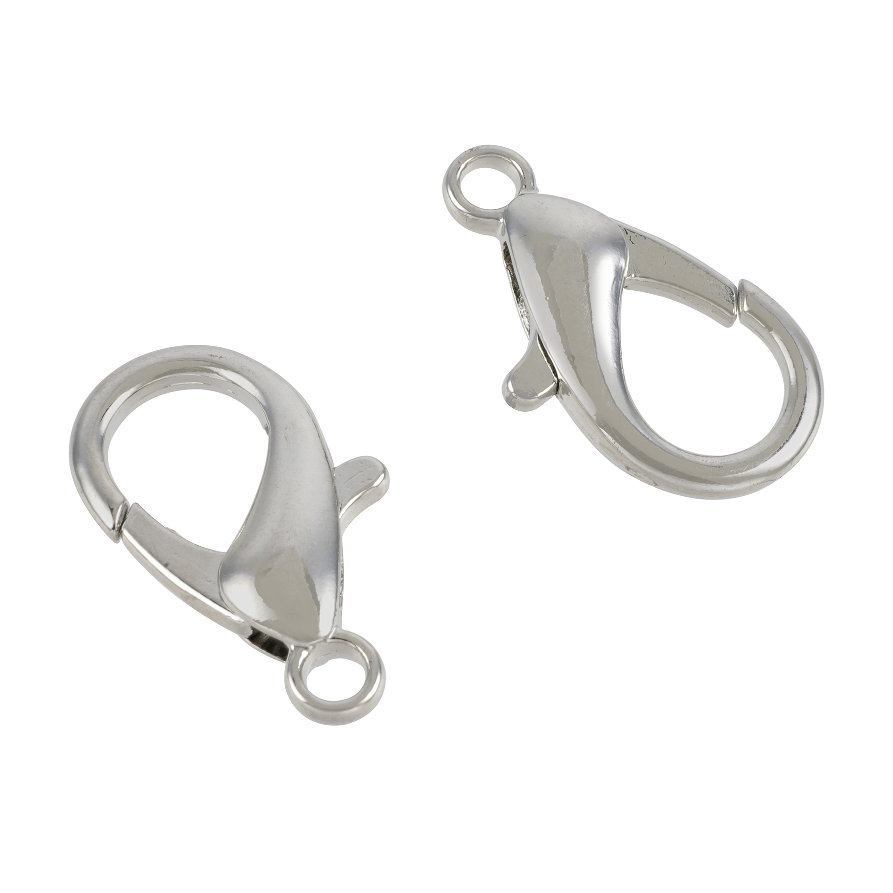 12 Pack: Rhodium Lobster Claw Clasp, 23mm by Bead Landing™